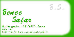 bence safar business card